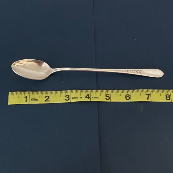 Wm Rogers Original Rogers Iced Tea Spoons Priscilla Lady Ann Pattern Silverplate - Picture 9 of 9